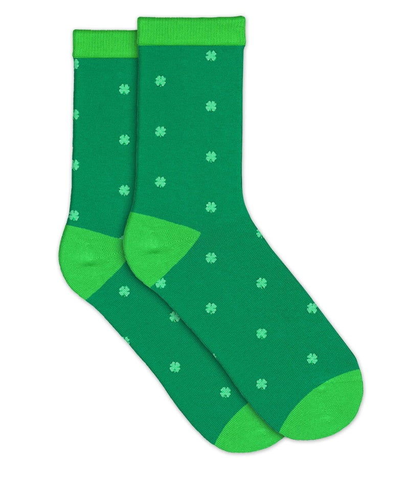 Tipsy Elves Men's Green St. Paddy's Day Clover Socks,Clover,One Size - Image 3